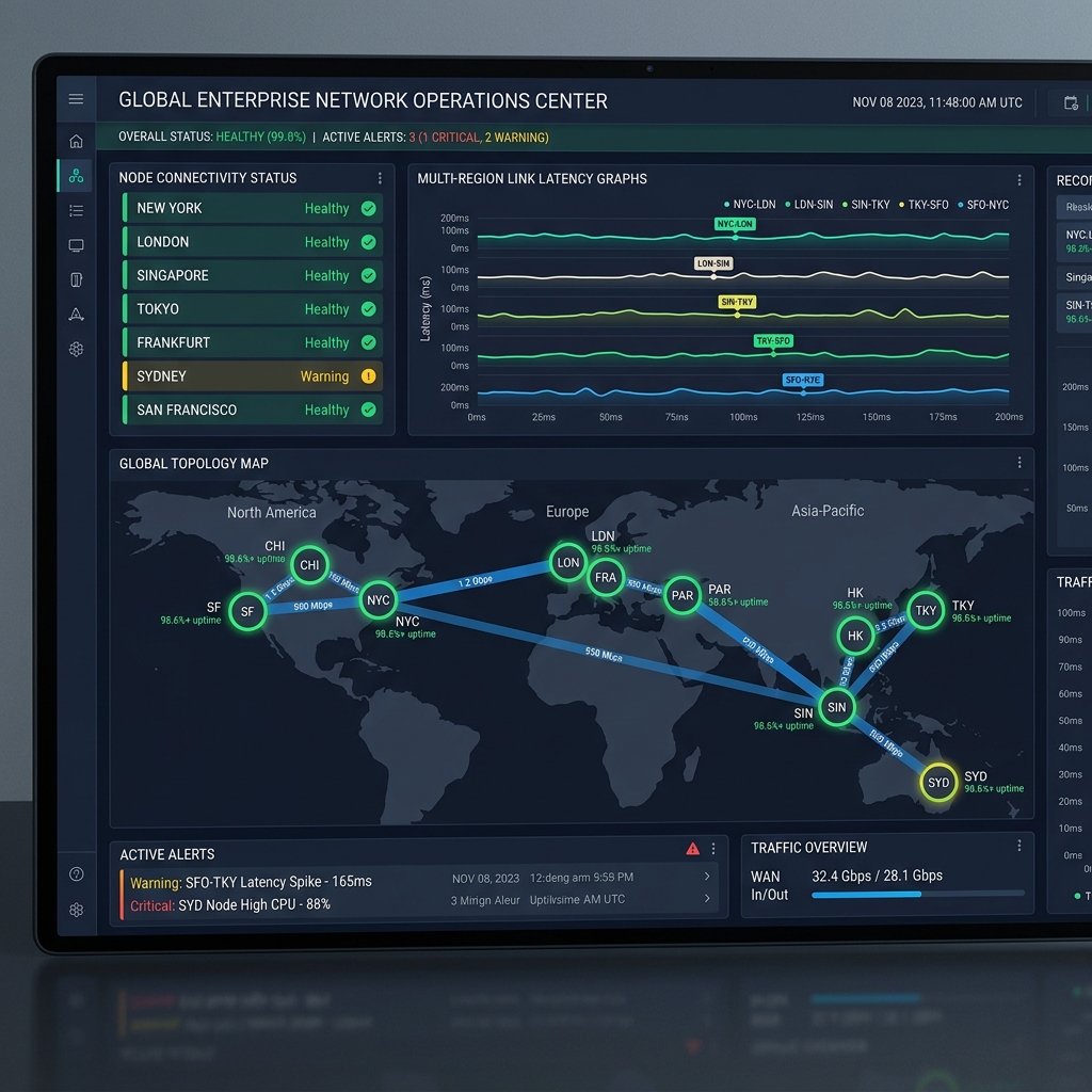 Infraspot Enterprise Network Operations Center Mockup